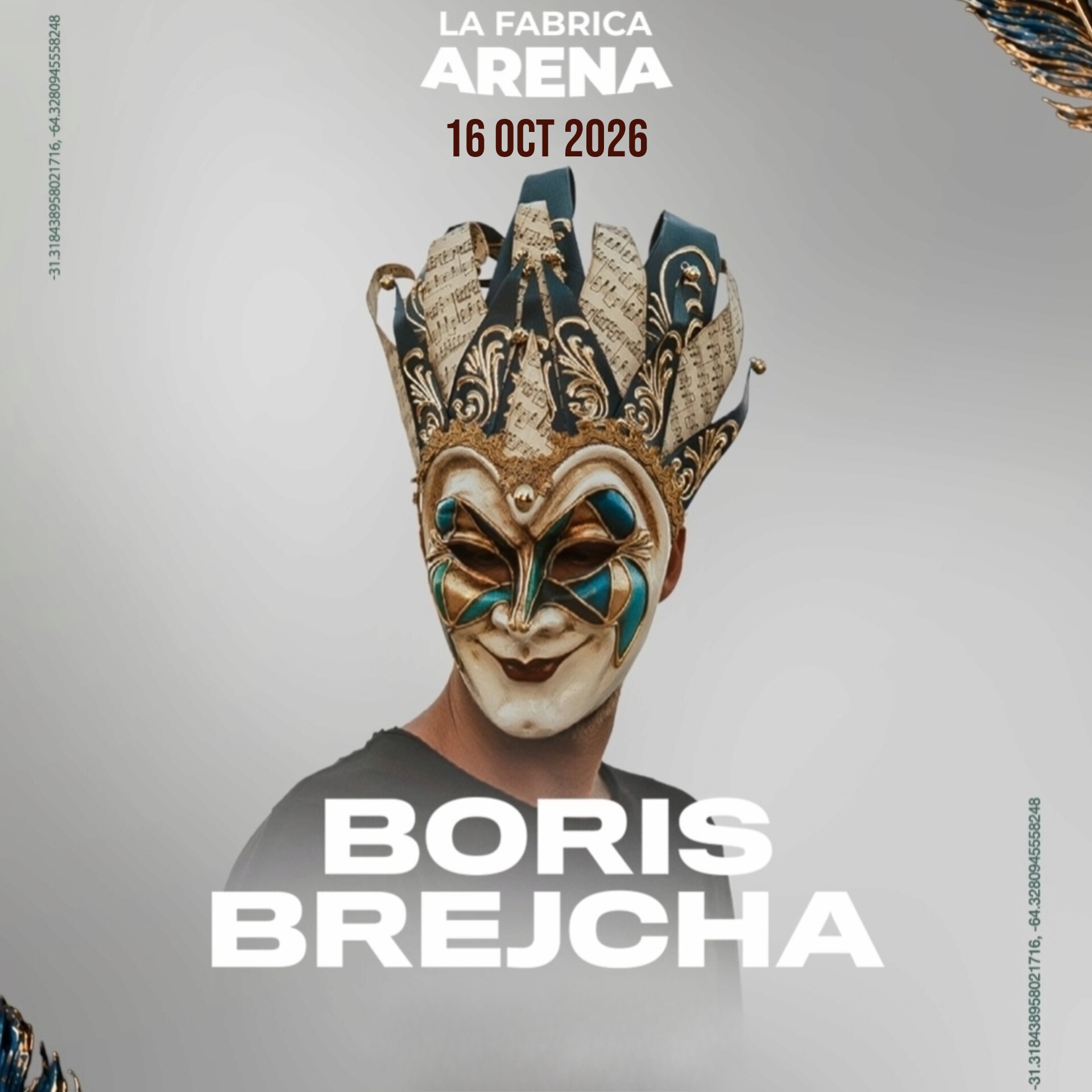 Afiche del evento BORIS BREJCHA en La Fabrica