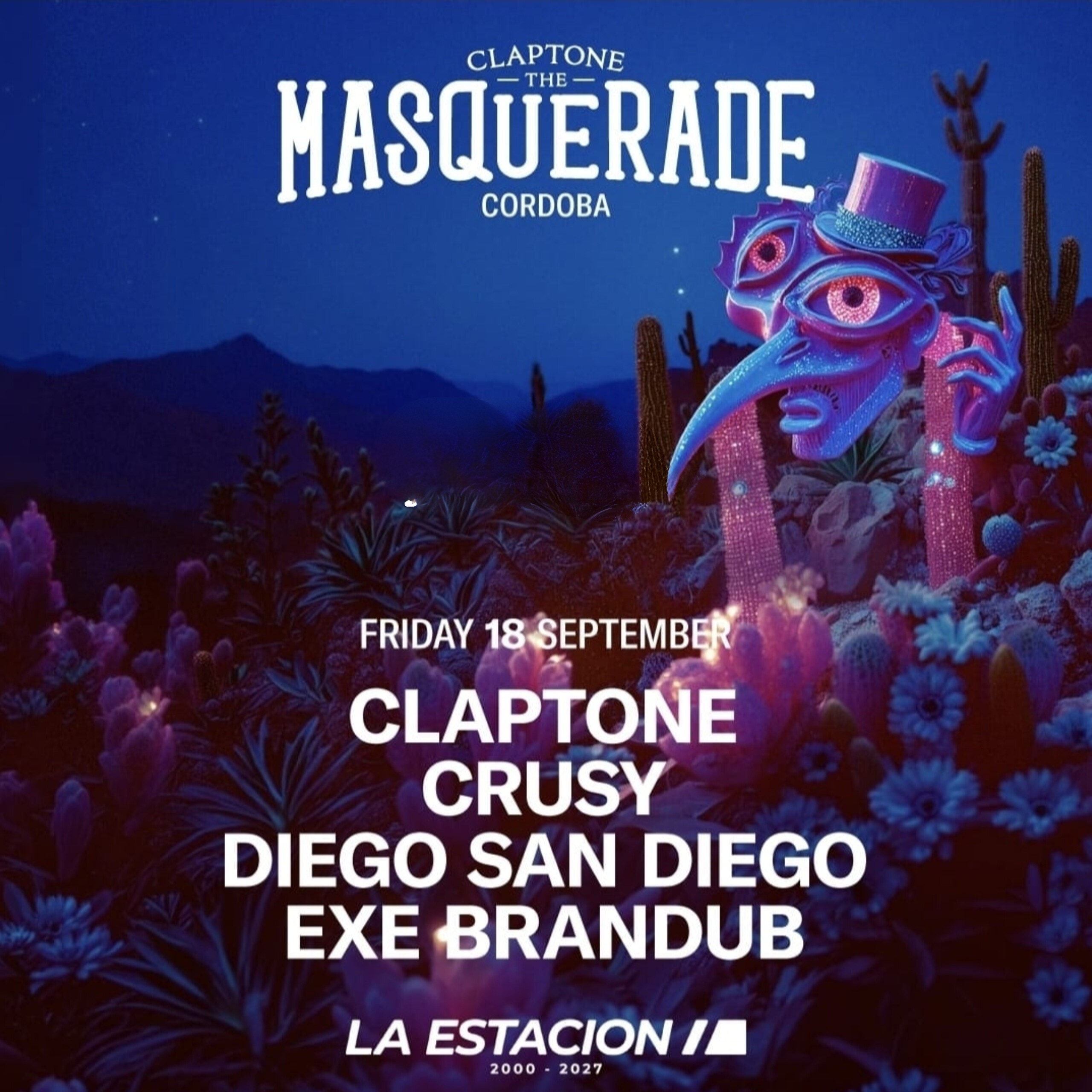 Afiche del evento CLAPTONE en La Estación
