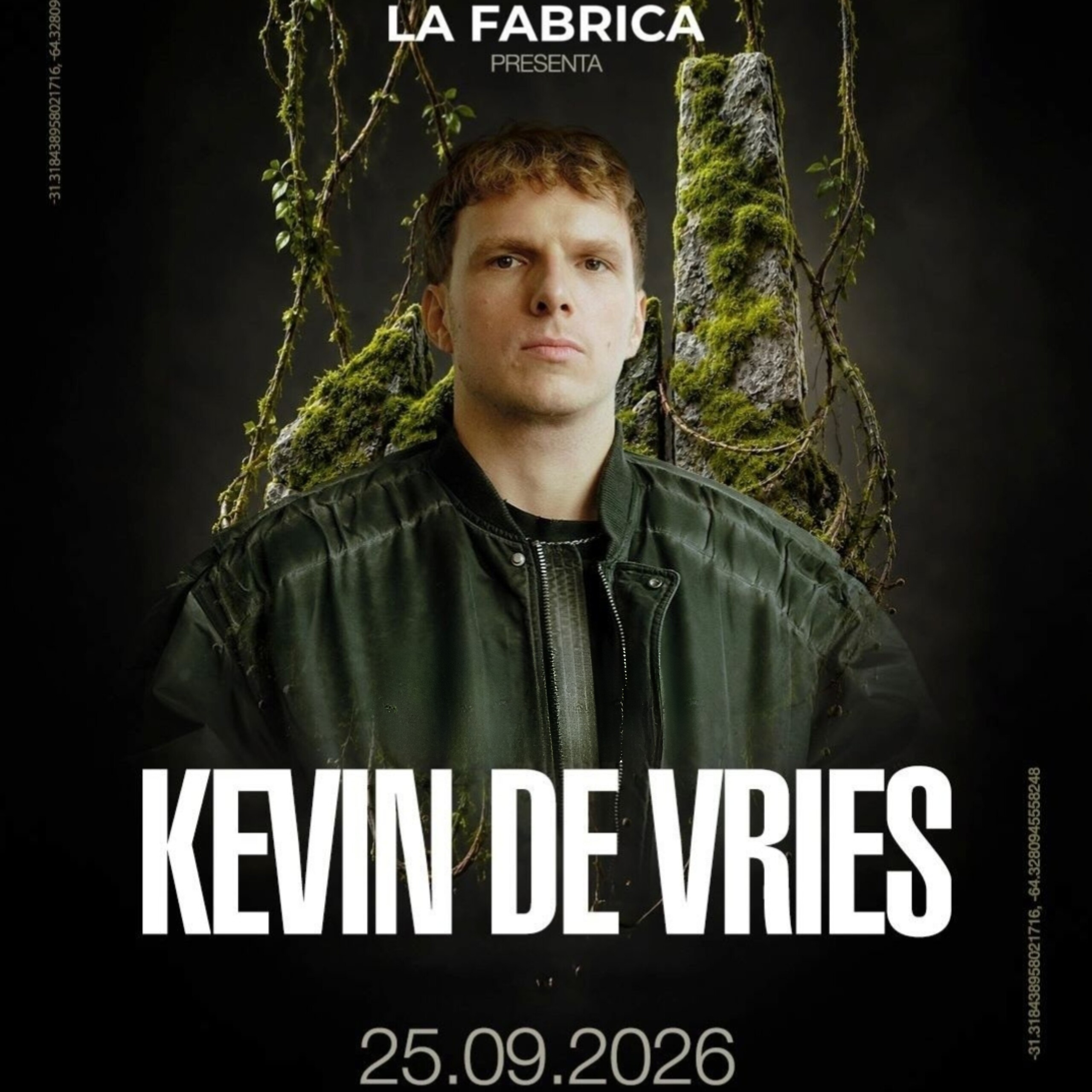 Afiche del evento KEVIN DE VRIES en La Fabrica