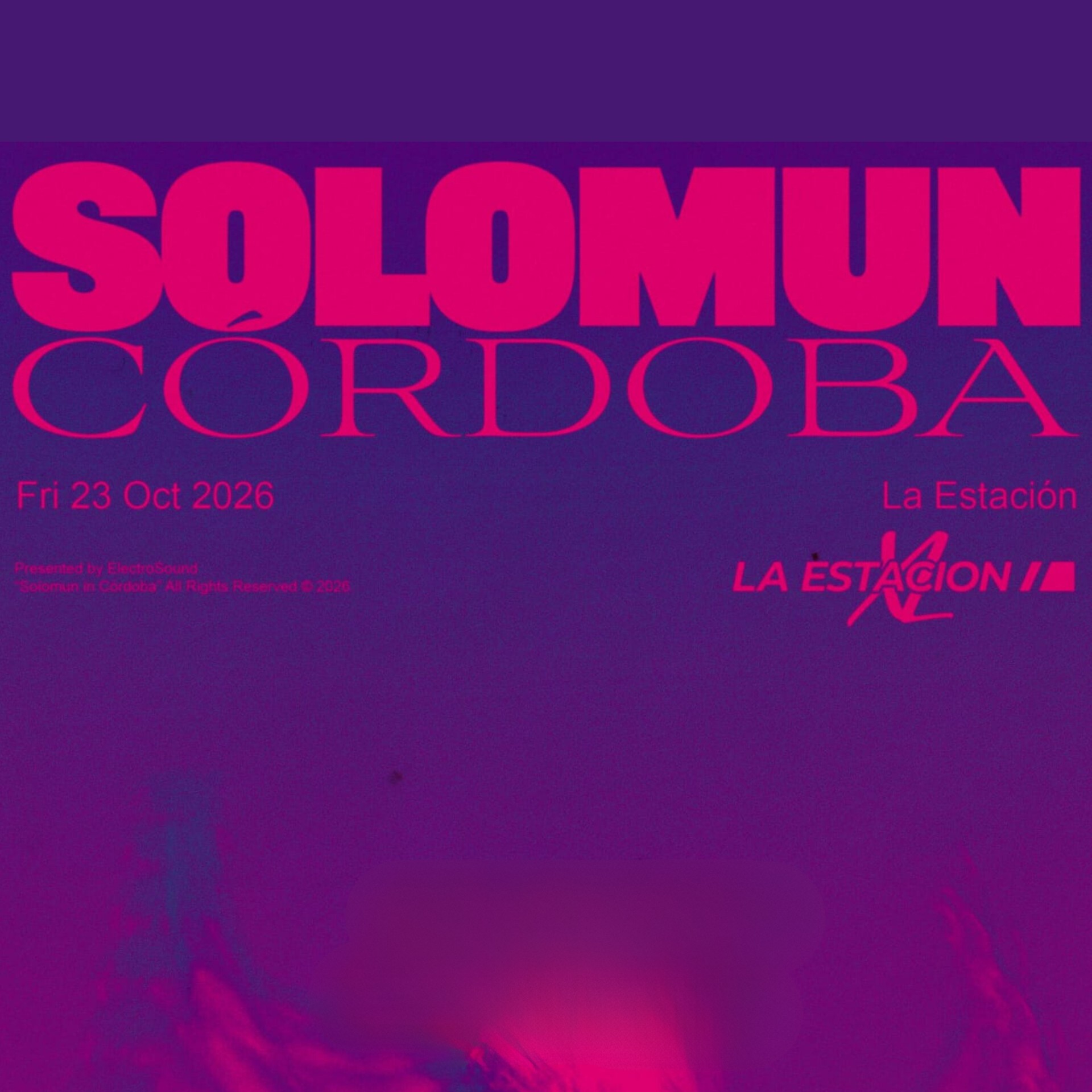 Afiche del evento SOLOMUN en La Estación